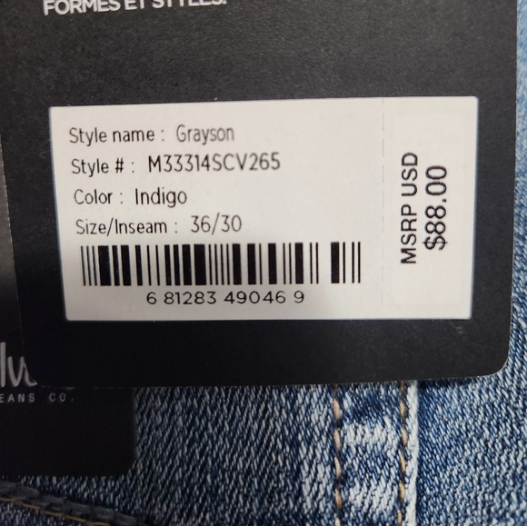 NWT Silver Jeans Grayson Easy Fit Straight Leg Jeans (sz 36/30) - Picture 7 of 7